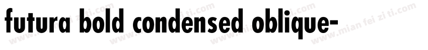 futura bold condensed oblique字体转换
